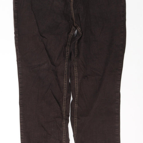 Canada Womens Brown  Cotton Straight Jeans Size 18 L30 in Regular Button