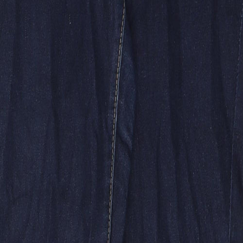 Denim & Co. Womens Blue  Cotton Skinny Jeans Size 12 L33 in Regular Button