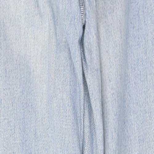 Topshop Womens Blue  Cotton Mom Jeans Size 26 in L32 in Regular Button