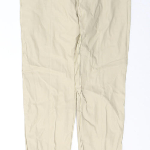 Zara Womens Beige  Cotton Skinny Jeans Size S L28 in Regular Button
