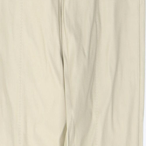 Zara Womens Beige  Cotton Skinny Jeans Size S L28 in Regular Button