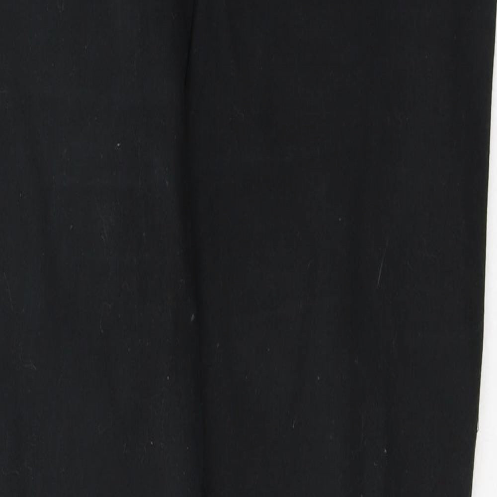 Papaya Womens Black  Cotton Skinny Jeans Size 14 L27 in Regular Button