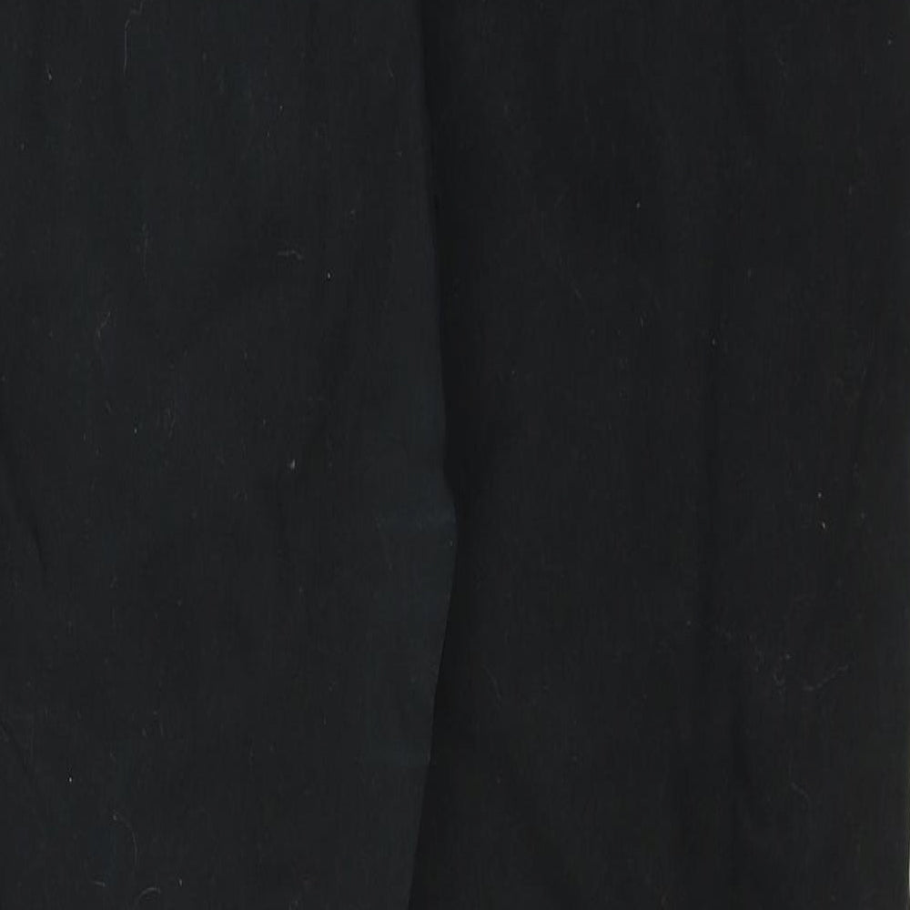 Papaya Womens Black  Cotton Skinny Jeans Size 14 L27 in Regular Button