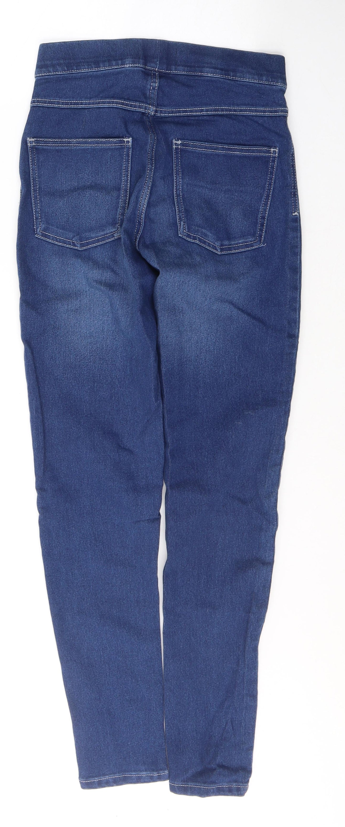 Avenue  Womens Blue  Cotton Jegging Jeans Size 8 L28 in Regular Button