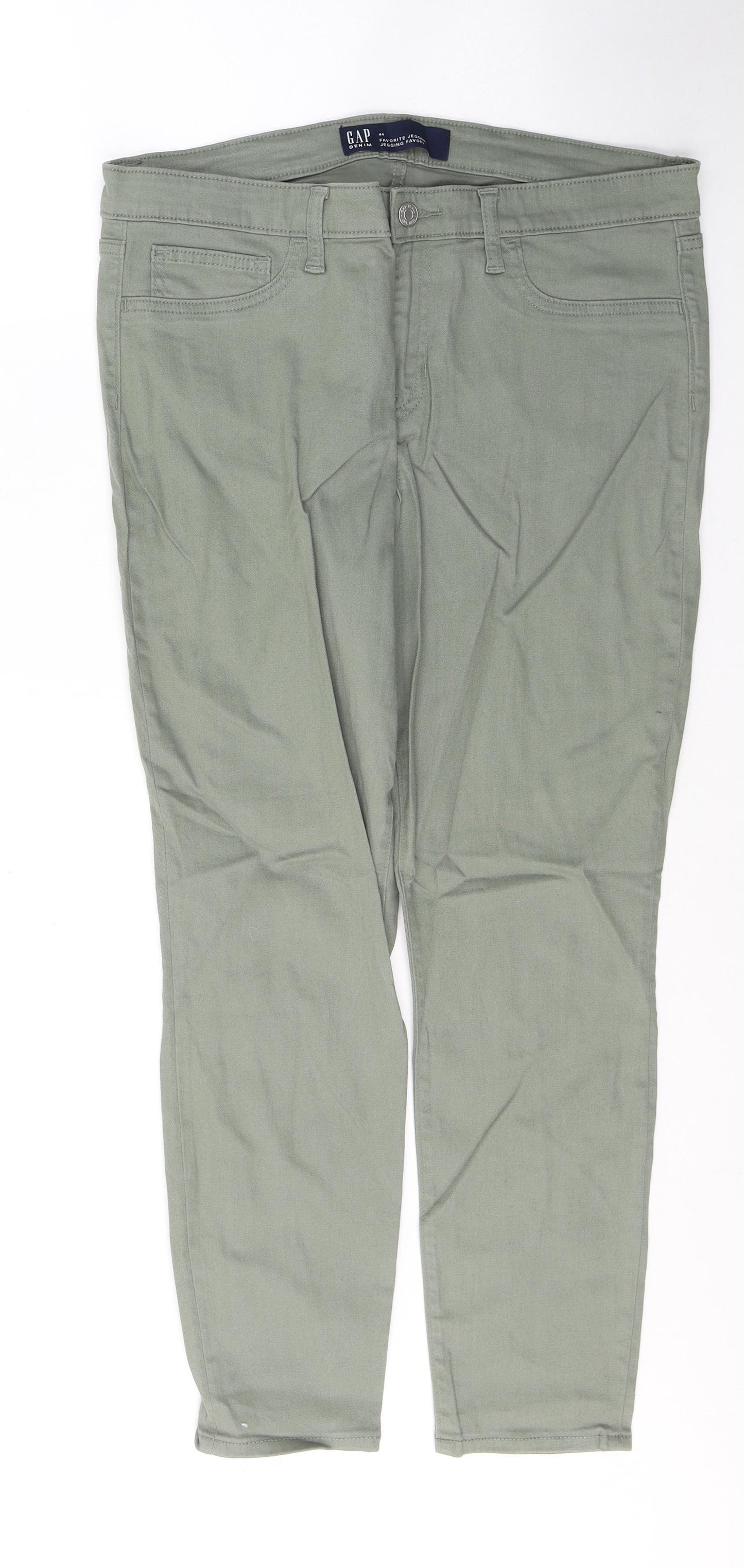 Gap Womens Green  Cotton Jegging Jeans Size 16 L27 in Regular Button