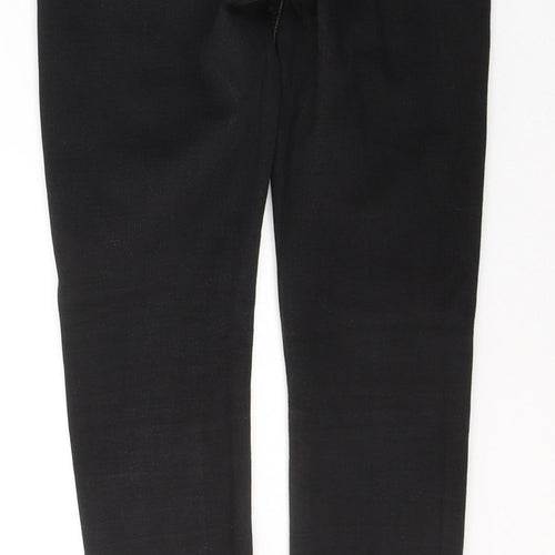 Denim & Co. Womens Black  Cotton Skinny Jeans Size 12 L29 in Regular Button