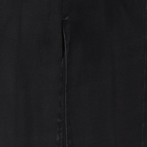 Denim & Co. Womens Black  Cotton Skinny Jeans Size 12 L29 in Regular Button