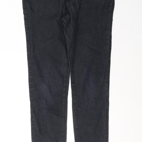 Denim & Co. Womens Blue  Cotton Skinny Jeans Size 10 L32 in Regular Button