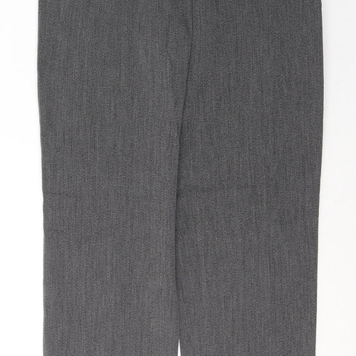 Preworn Womens Grey  Polyester Trousers  Size 8 L30 in Regular Zip