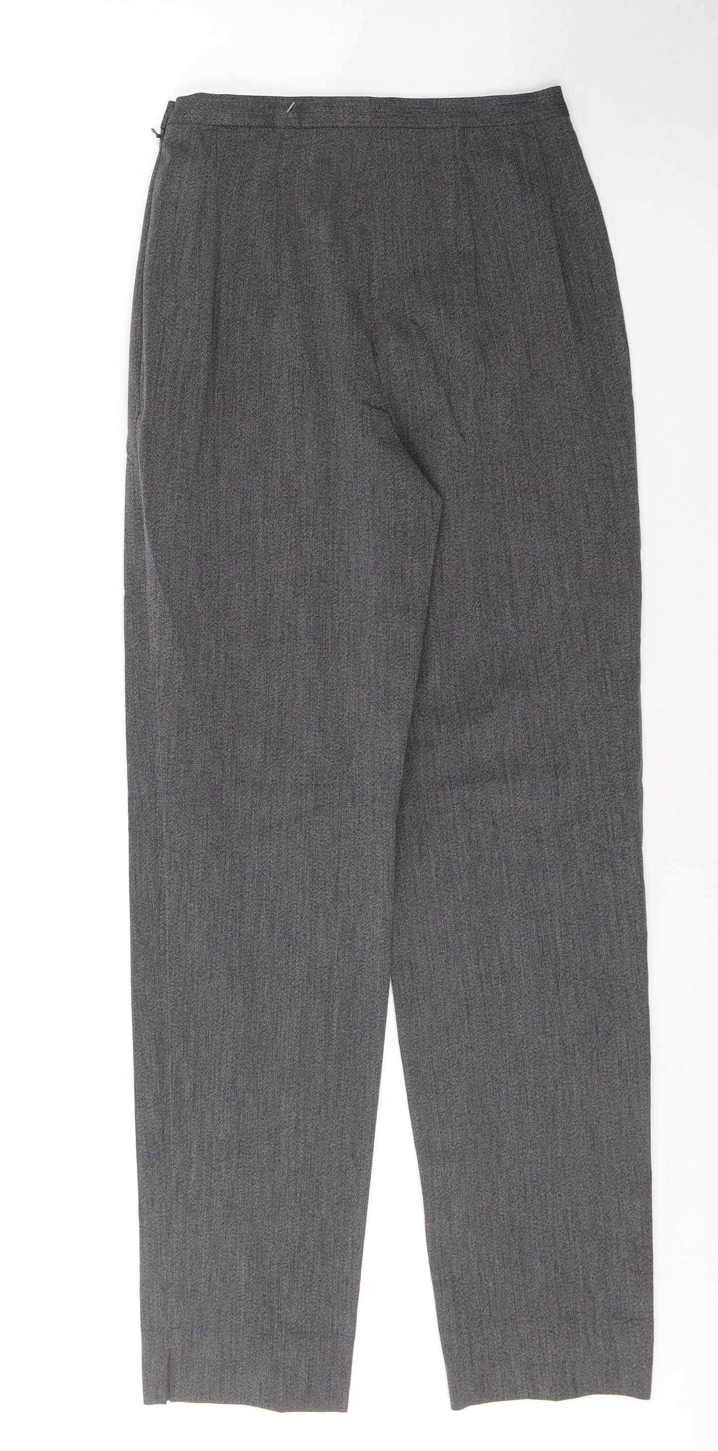 Preworn Womens Grey  Polyester Trousers  Size 8 L30 in Regular Zip