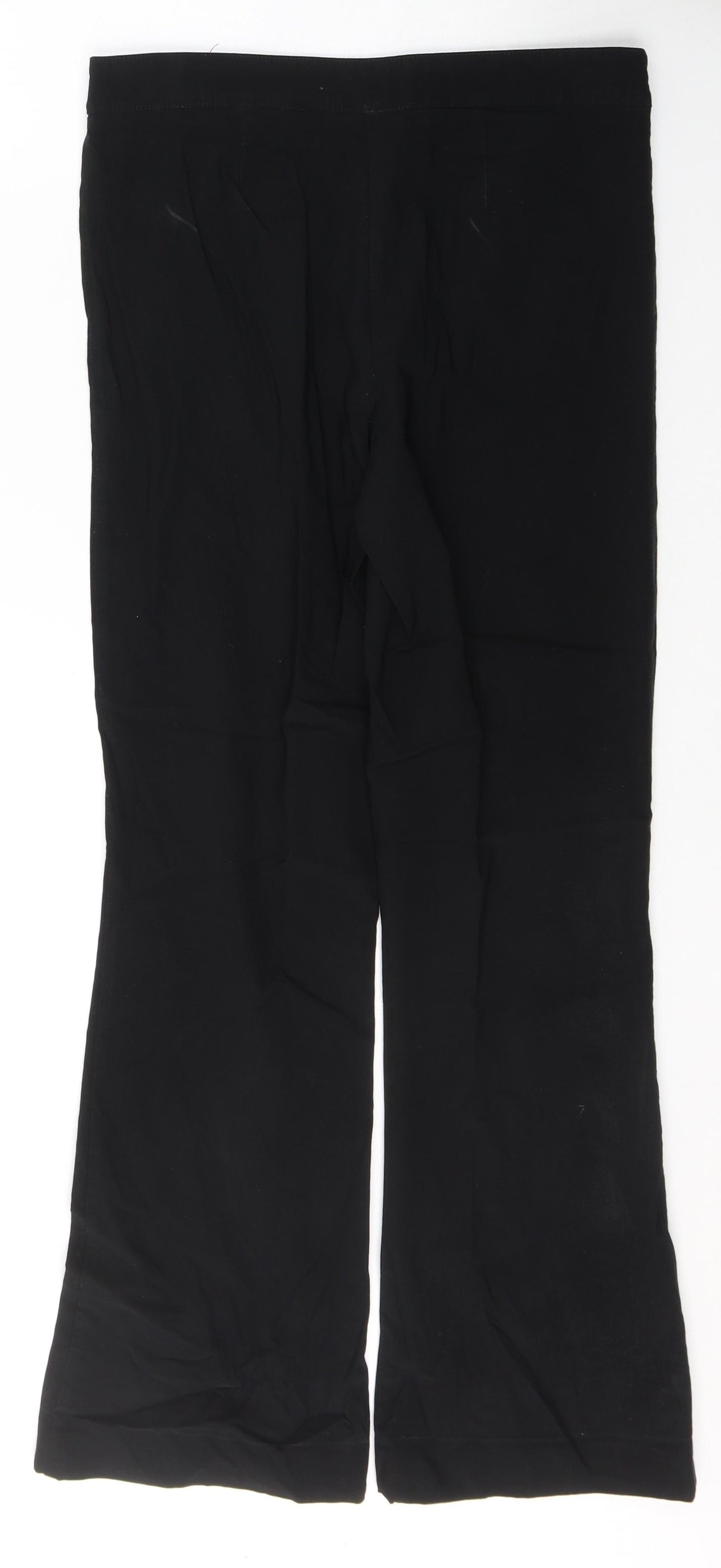 Papaya Womens Black  Viscose Trousers  Size 10 L28 in Regular Button