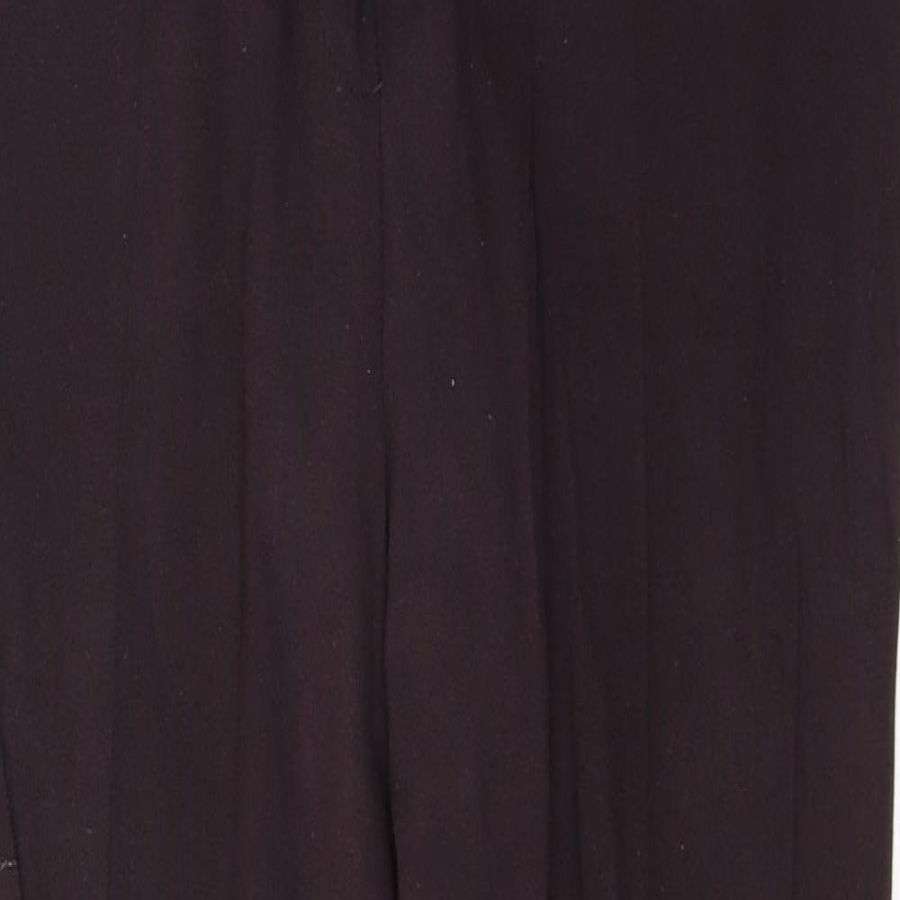 Marks and Spencer Womens Purple  Polyester Trousers  Size 12 L27 in Regular Button