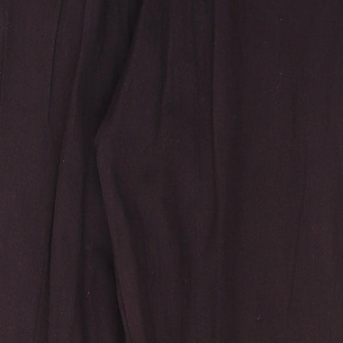 Marks and Spencer Womens Purple  Polyester Trousers  Size 12 L27 in Regular Button