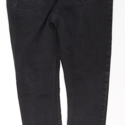 George Womens Black  Cotton Skinny Jeans Size 12 L27 in Regular Button