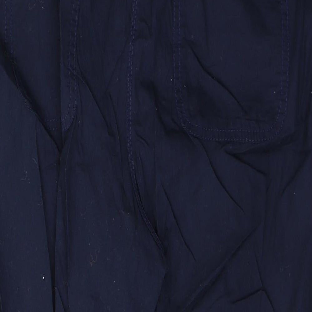 George  Womens Blue  Cotton Cropped Trousers Size 18 L20 in Regular Tie
