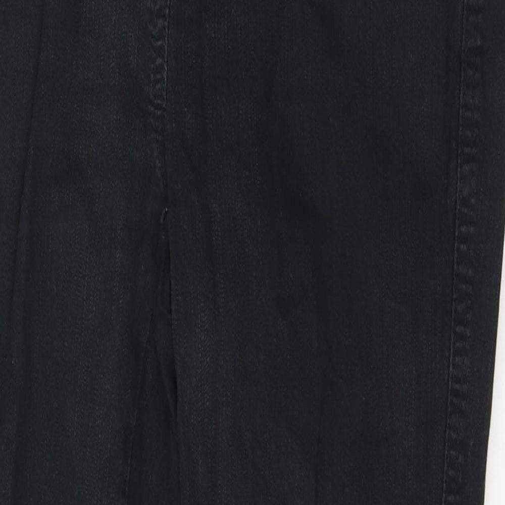 NEXT Womens Black  Cotton Skinny Jeans Size 10 L28 in Regular Button