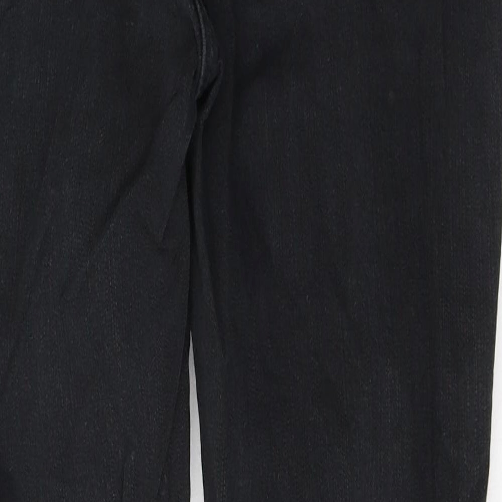 NEXT Womens Black  Cotton Skinny Jeans Size 10 L28 in Regular Button
