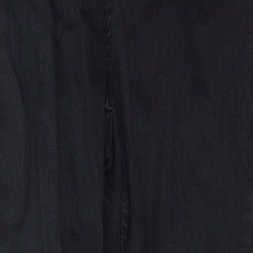 Topshop Womens Black  Cotton Skinny Jeans Size 24 in L28 in Regular Button