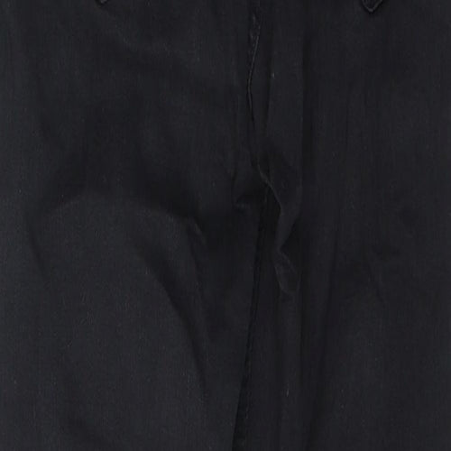 Topshop Womens Black  Cotton Skinny Jeans Size 24 in L28 in Regular Button