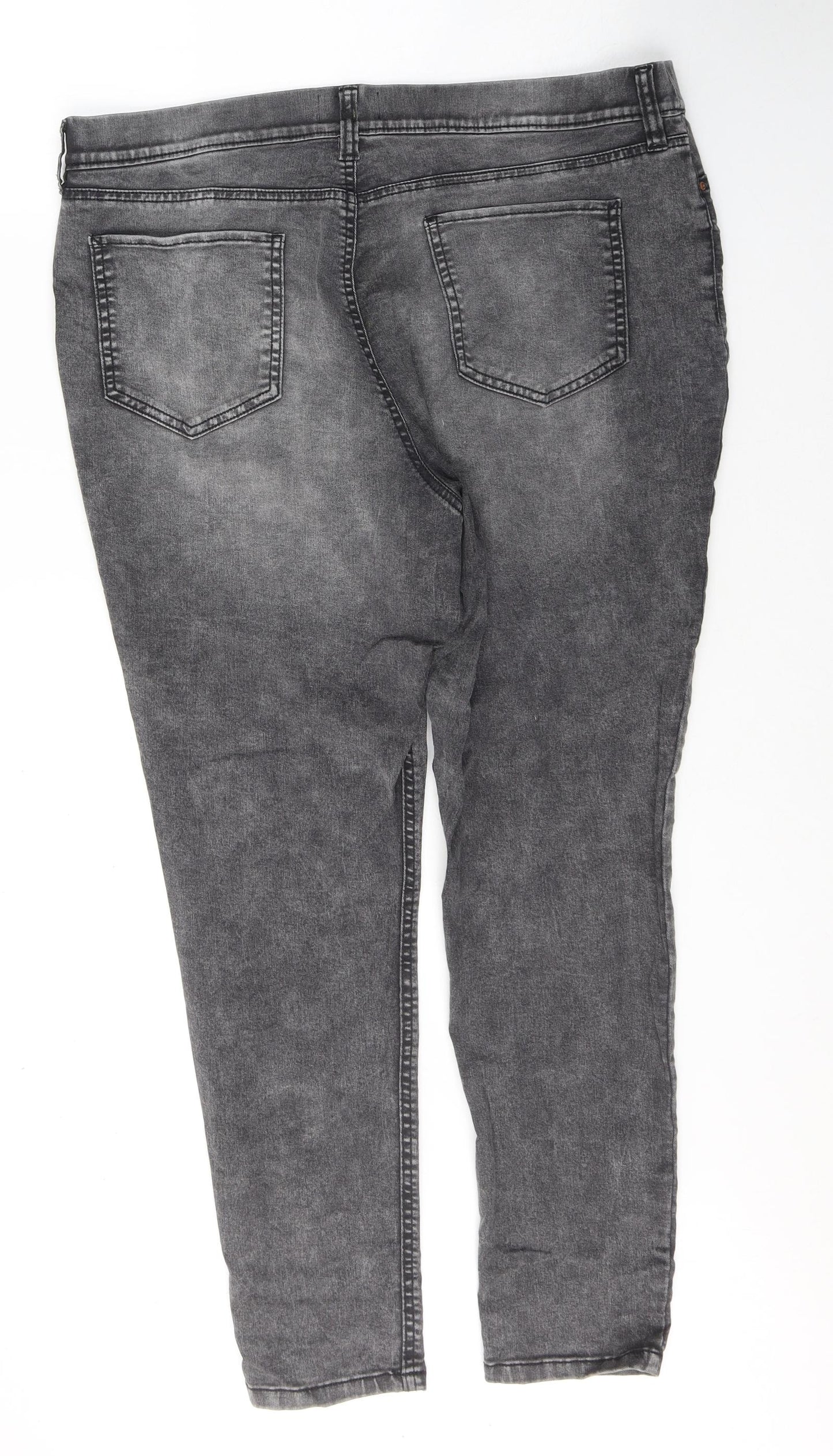 F&F Womens Black  Cotton Jegging Jeans Size 20 L28 in Regular