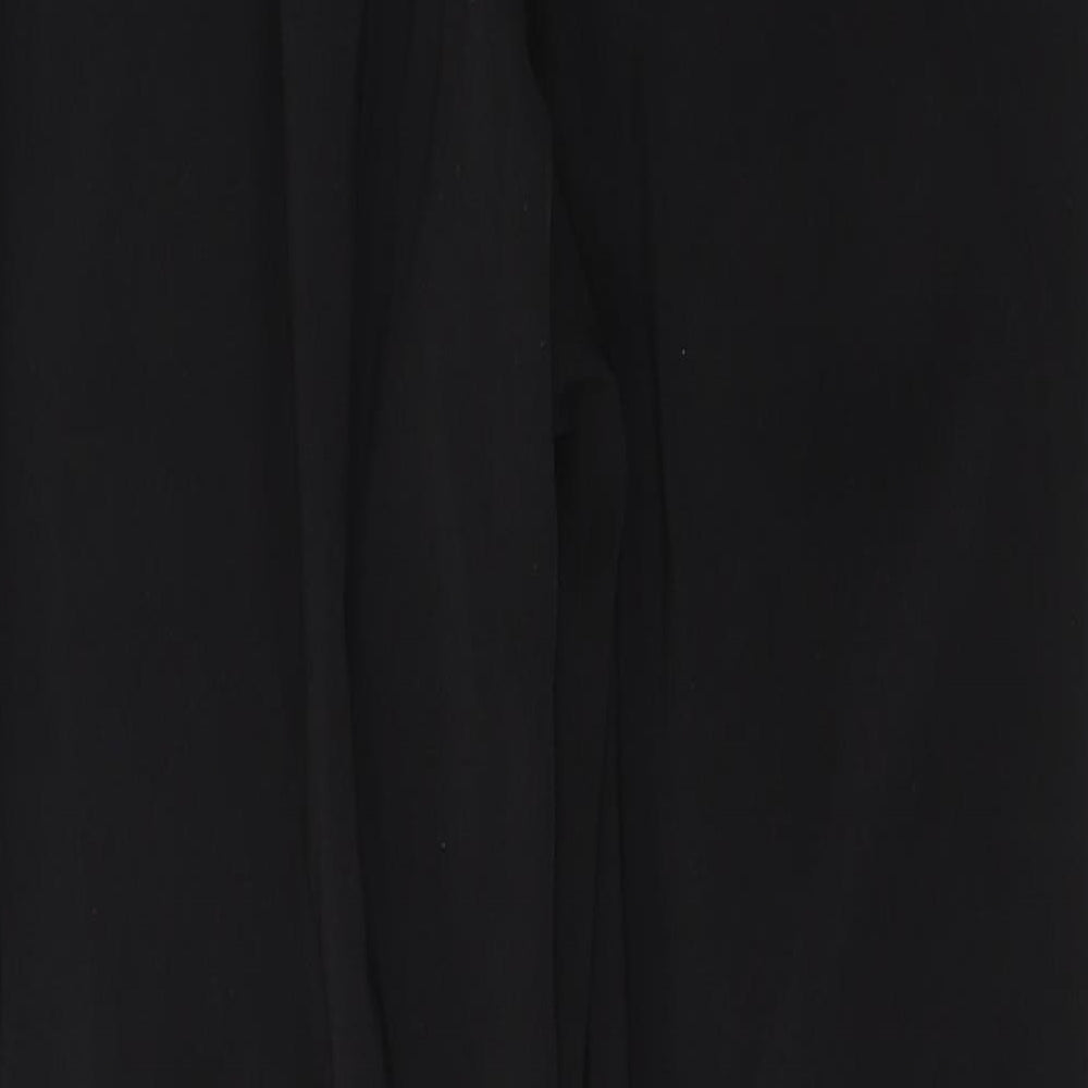 Object Womens Black  Polyester Trousers  Size 12 L28 in Regular