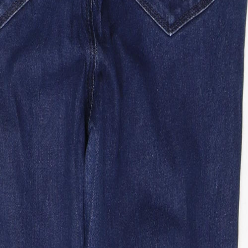 Nudj Womens Blue  Cotton Skinny Jeans Size 12 L29 in Regular Button