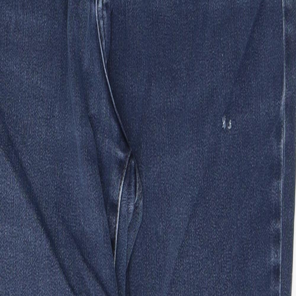 NUDJ Womens Blue  Cotton Straight Jeans Size 12 L31 in Regular Button