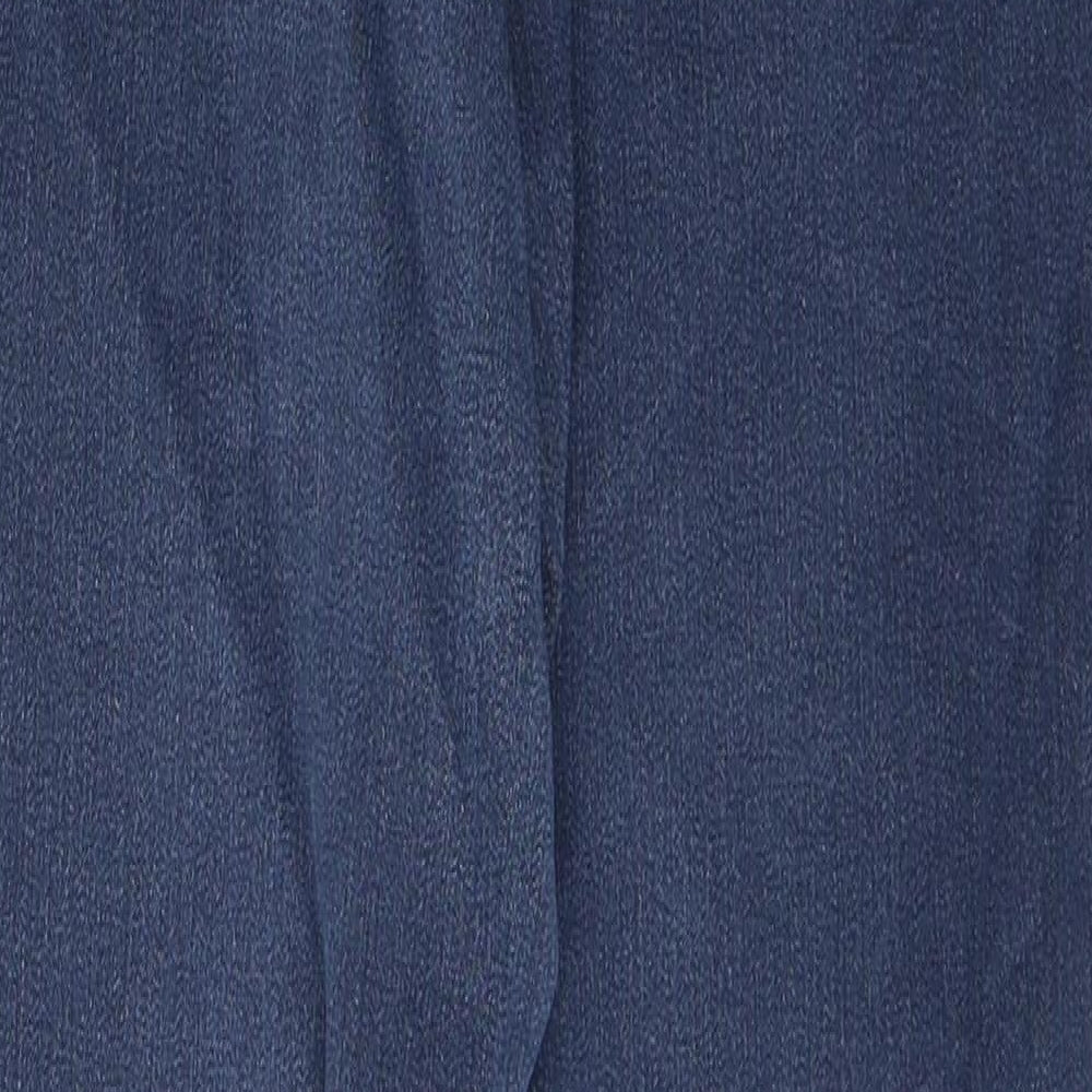 NUDJ Womens Blue  Cotton Straight Jeans Size 12 L31 in Regular Button