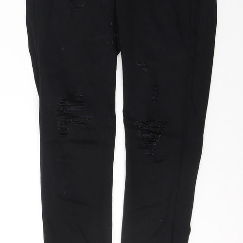 SheIn Womens Black  Cotton Skinny Jeans Size S L27 in Regular Button