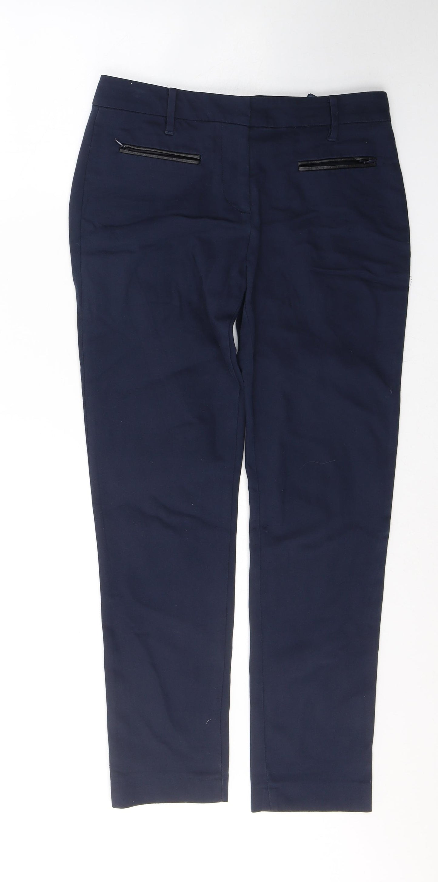 Tommy Hilfiger Womens Blue  Cotton Straight Jeans Size 30 in L28 in Regular Button