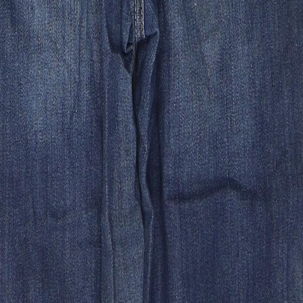 NEXT Womens Blue  Cotton Skinny Jeans Size 12 L29 in Regular Button