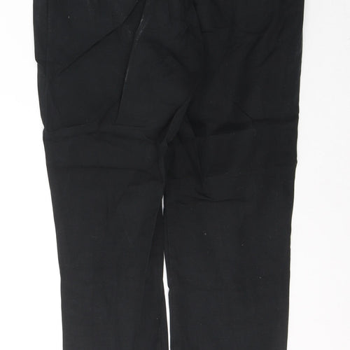 Whistles Womens Black  Cotton Straight Jeans Size 10 L20 in Regular Button