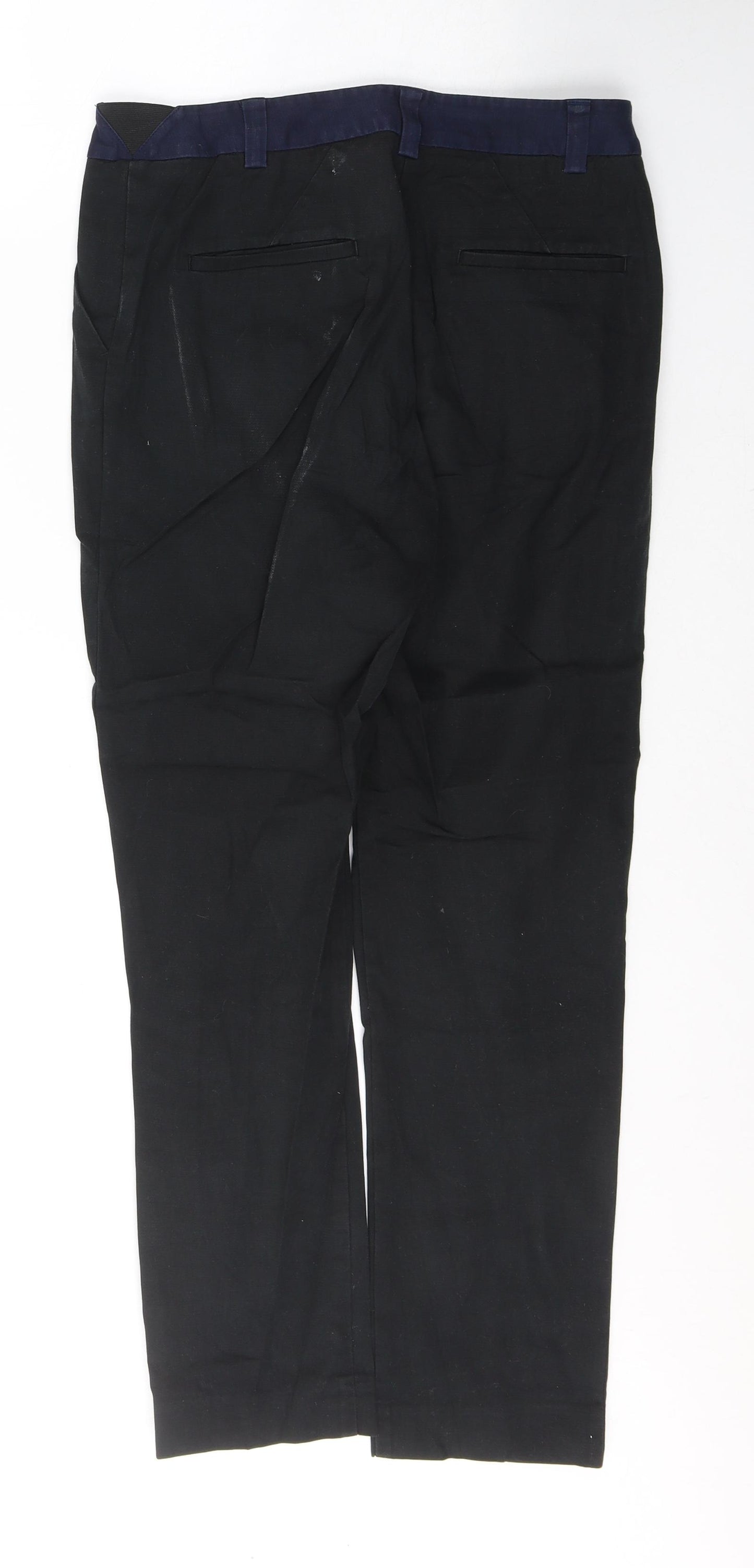Whistles Womens Black  Cotton Straight Jeans Size 10 L20 in Regular Button