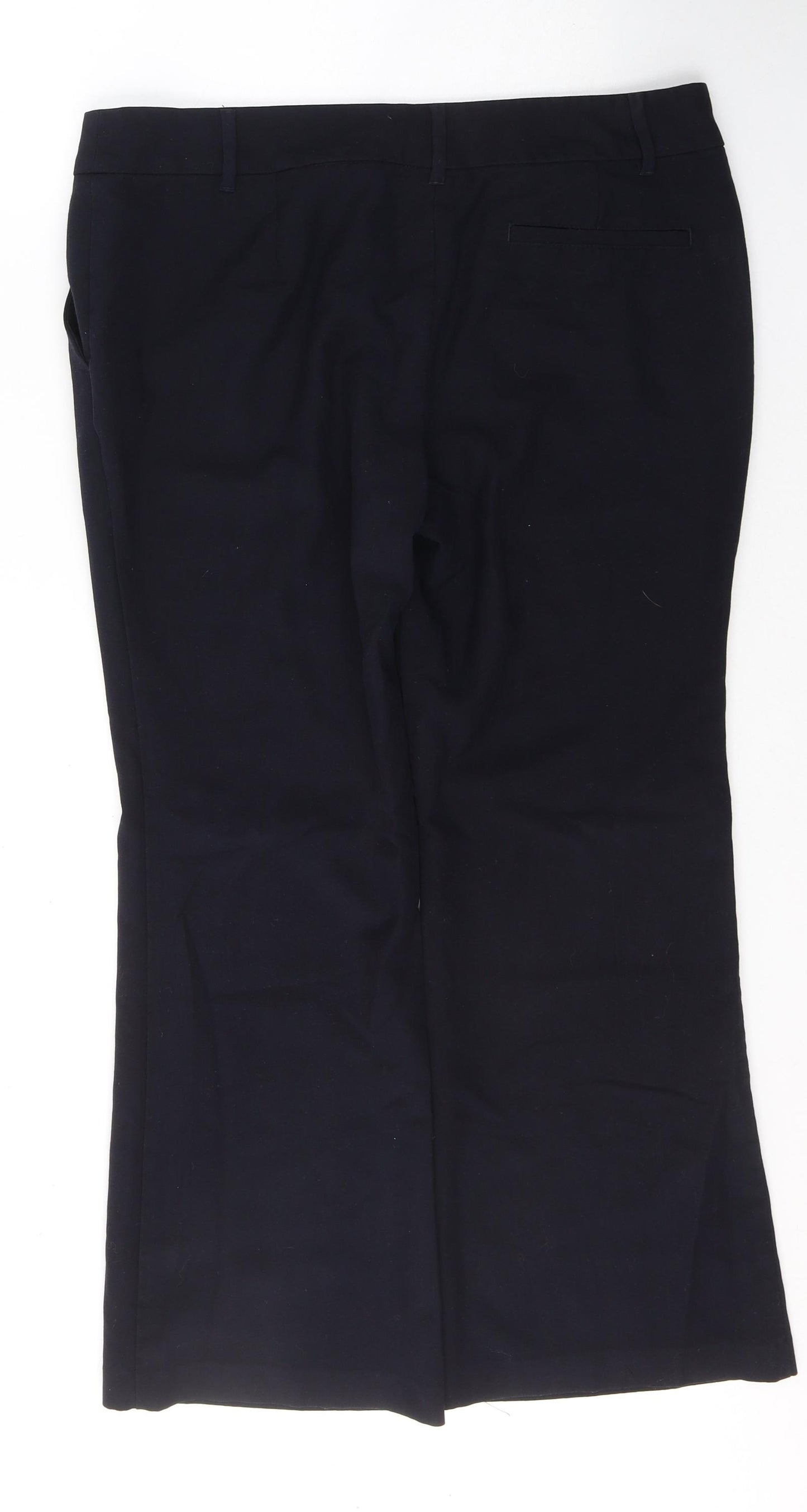 NEXT Womens Blue  Polyester Trousers  Size 16 L27 in  Button