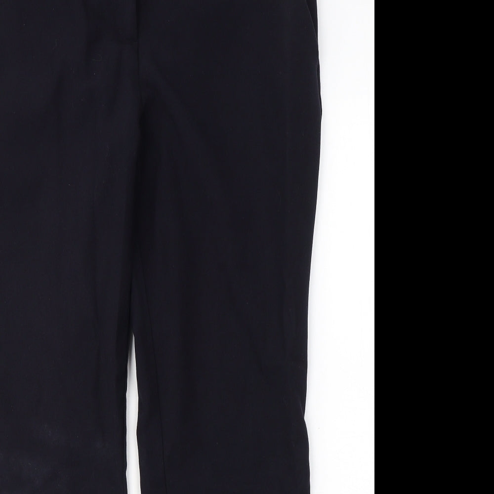 NEXT Womens Blue  Polyester Trousers  Size 16 L27 in  Button