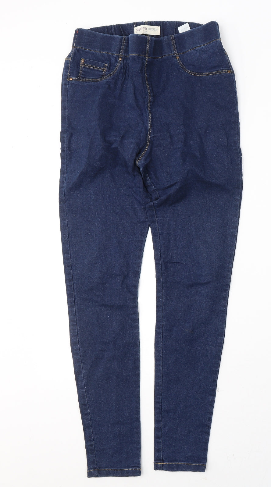 Papaya Womens Blue  Cotton Jegging Jeans Size 10 L28 in Regular