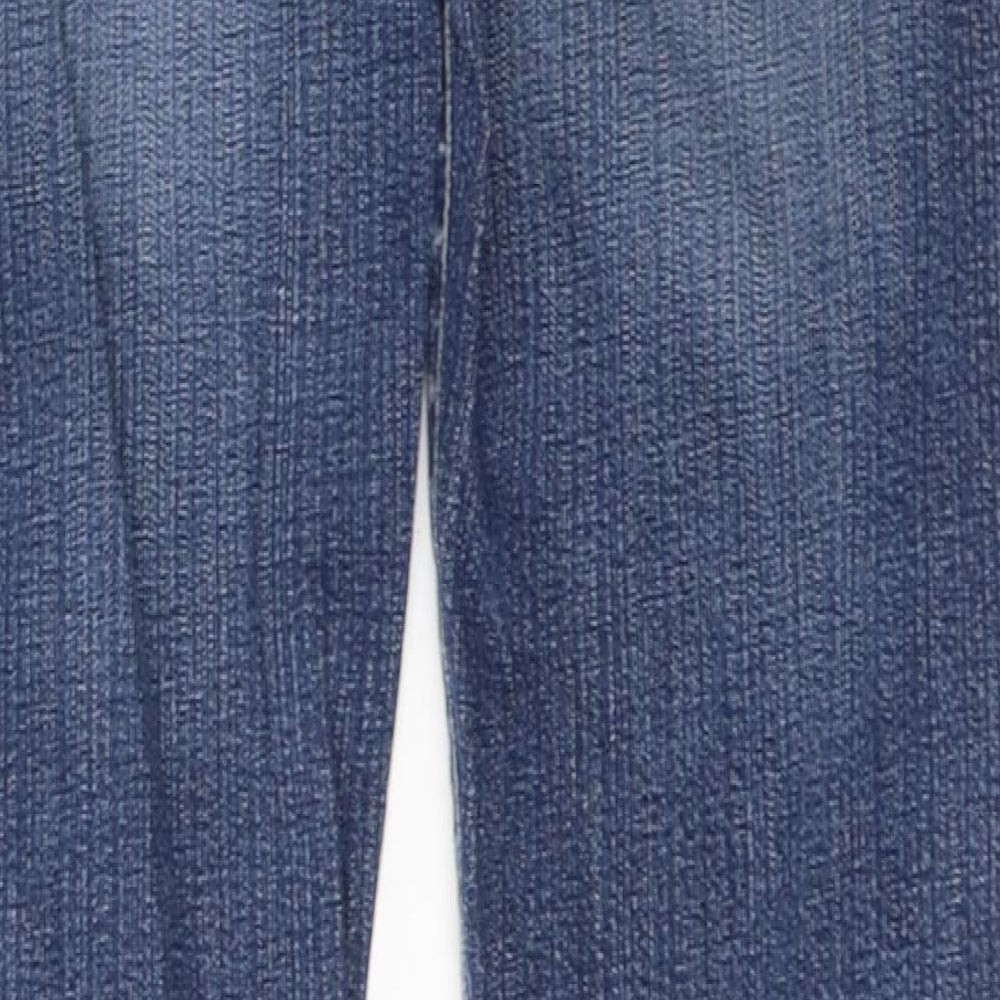 NEXT Womens Blue  Cotton Skinny Jeans Size 12 L31 in Regular Button