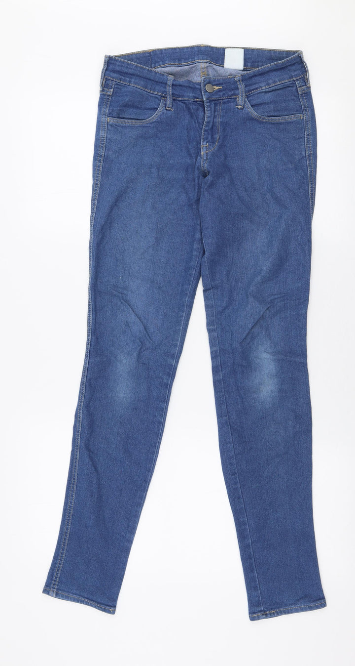 H&M Womens Blue  Polyester Skinny Jeans Size 28 in L32 in Slim Zip