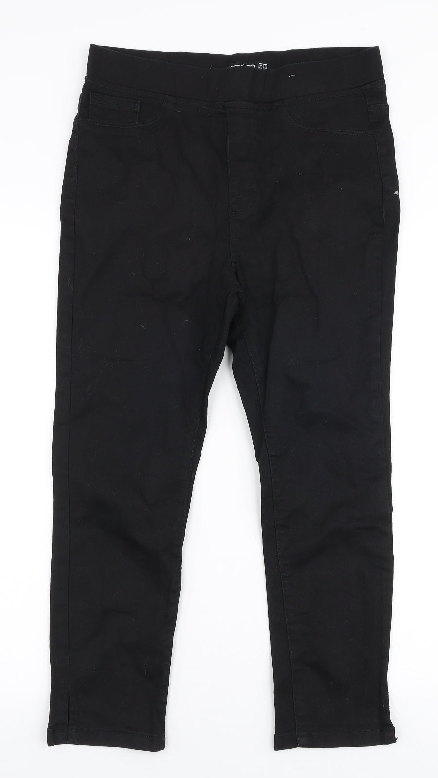 Pep & Co Womens Black  Cotton Capri Jeans Size 10 L22 in Slim