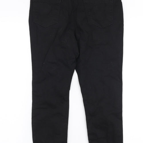 Pep & Co Womens Black  Cotton Capri Jeans Size 10 L22 in Slim