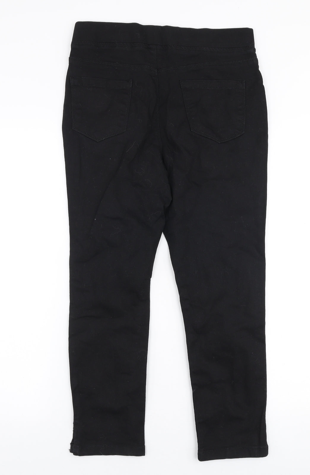 Pep & Co Womens Black  Cotton Capri Jeans Size 10 L22 in Slim
