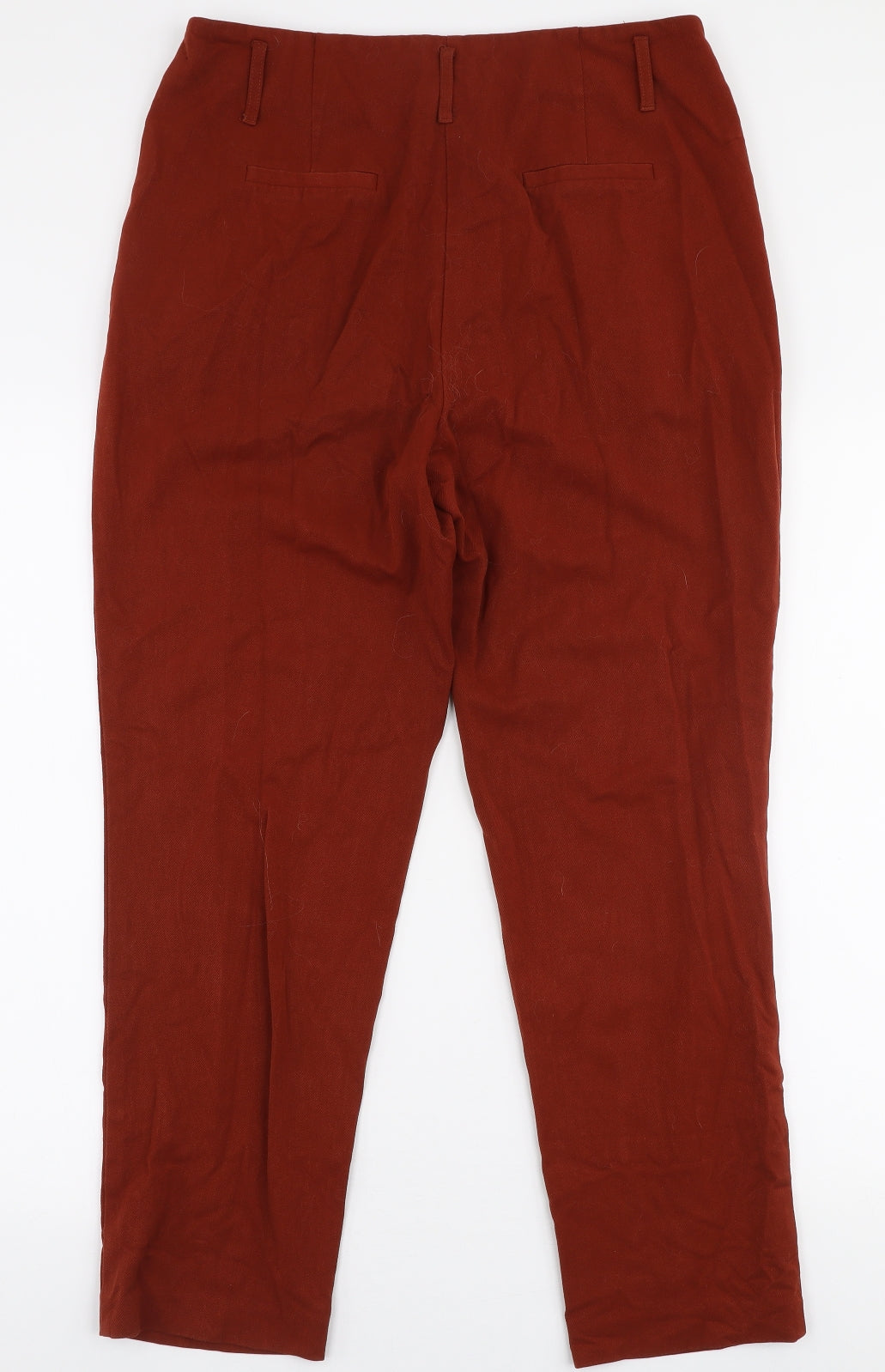 F&F Womens Orange  Polyester Trousers  Size 12 L26 in Regular Zip