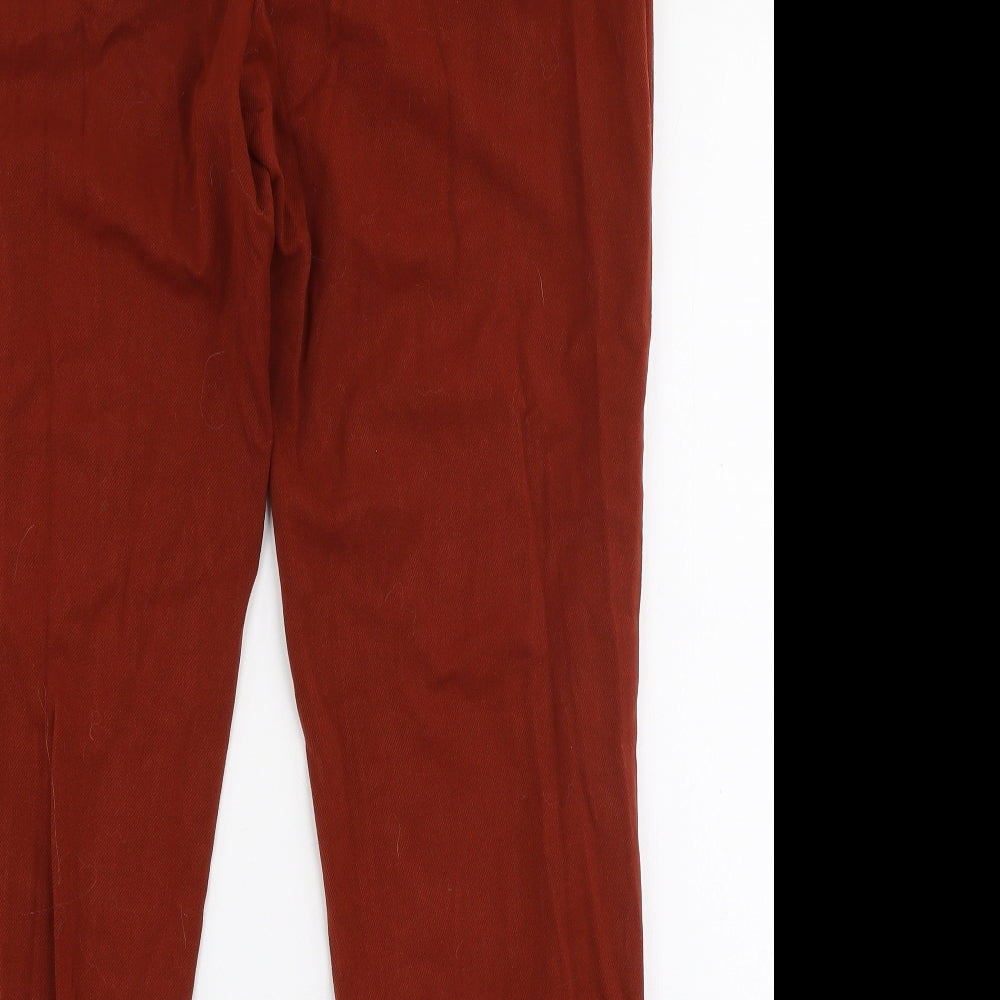 F&F Womens Orange  Polyester Trousers  Size 12 L26 in Regular Zip
