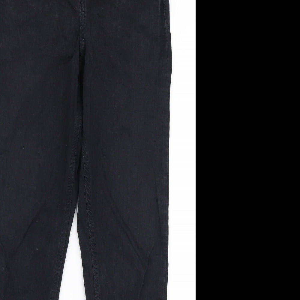 Topshop Womens Black  Cotton Skinny Jeans Size 28 in L30 in Slim Zip