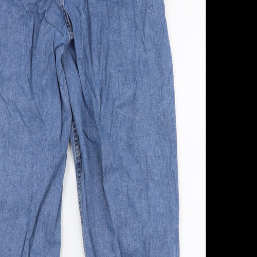 Denim Co Womens Blue  100% Cotton Straight Jeans Size 14 L27 in Regular Zip