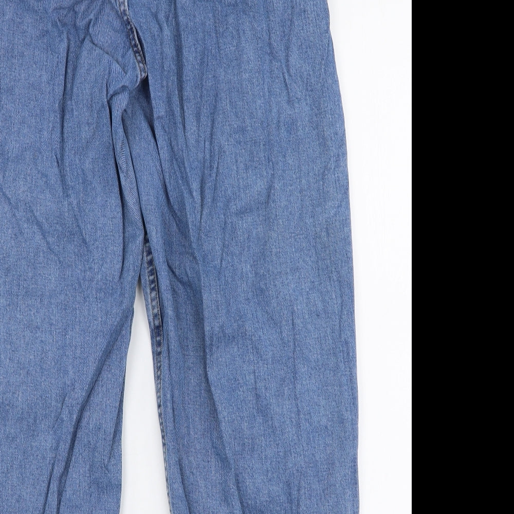 Denim Co Womens Blue  100% Cotton Straight Jeans Size 14 L27 in Regular Zip