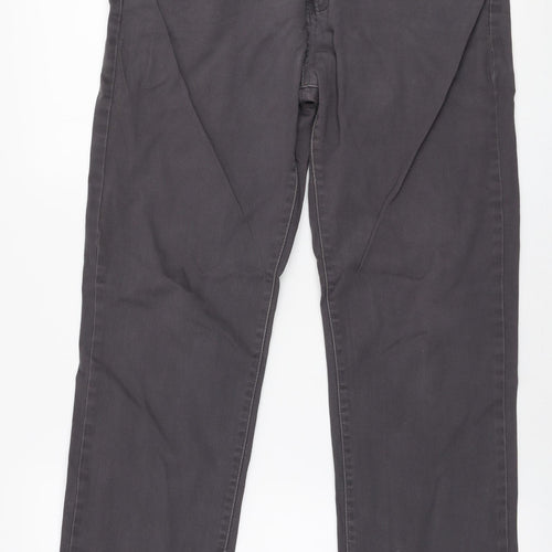 Max & Liu Womens Grey  Cotton Straight Jeans Size 33 in L30 in Regular Zip