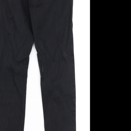 Topshop Womens Black  Elastane Skinny Jeans Size 25 in L32 in Slim Zip