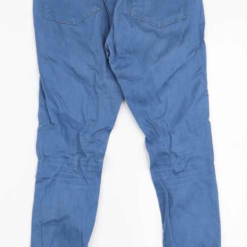 Topshop Womens Blue  Cotton Skinny Jeans Size 28 in L30 in Slim Zip