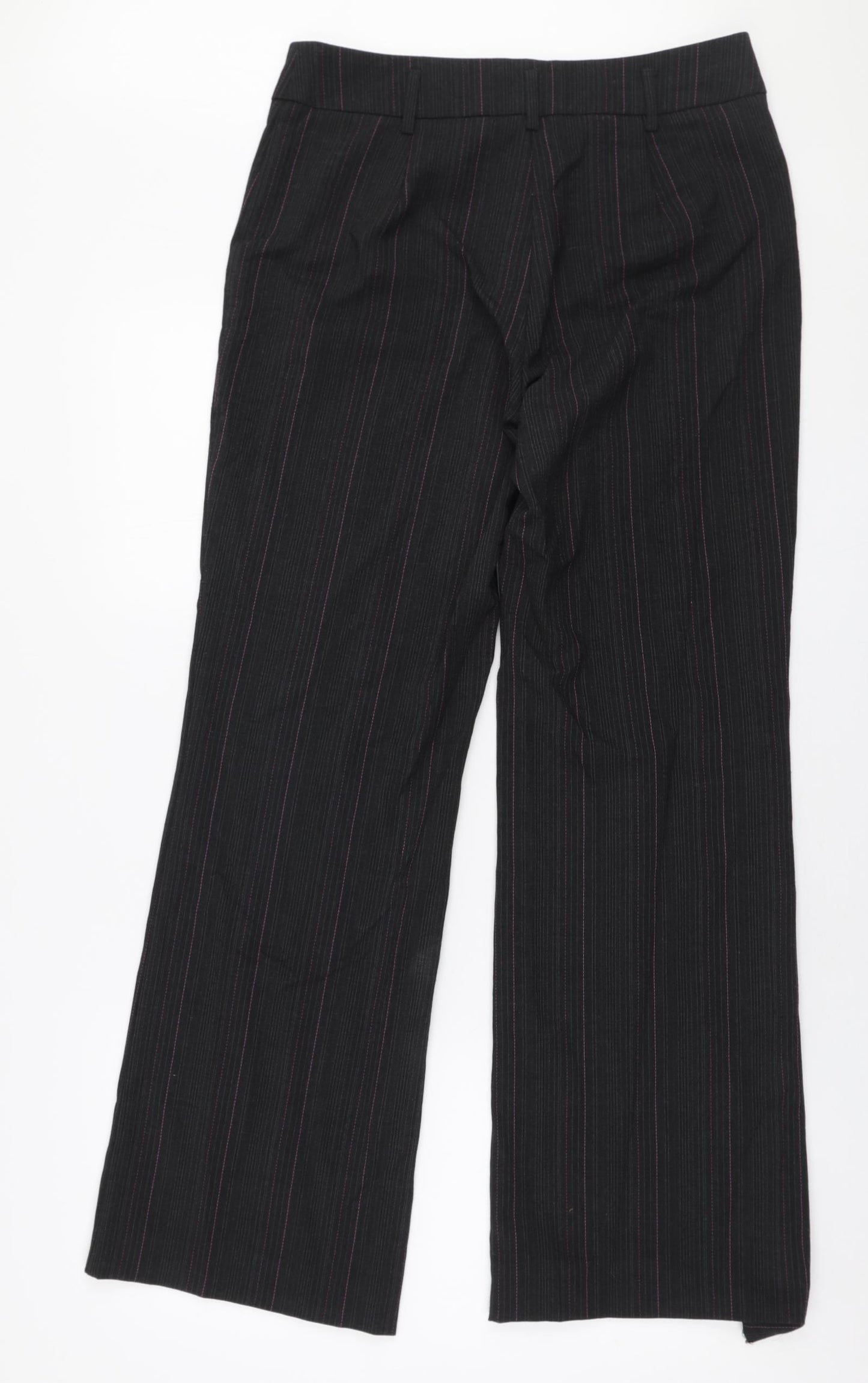 Gerry Weber Womens Grey Striped Polyester Trousers  Size 12 L30 in Regular Zip